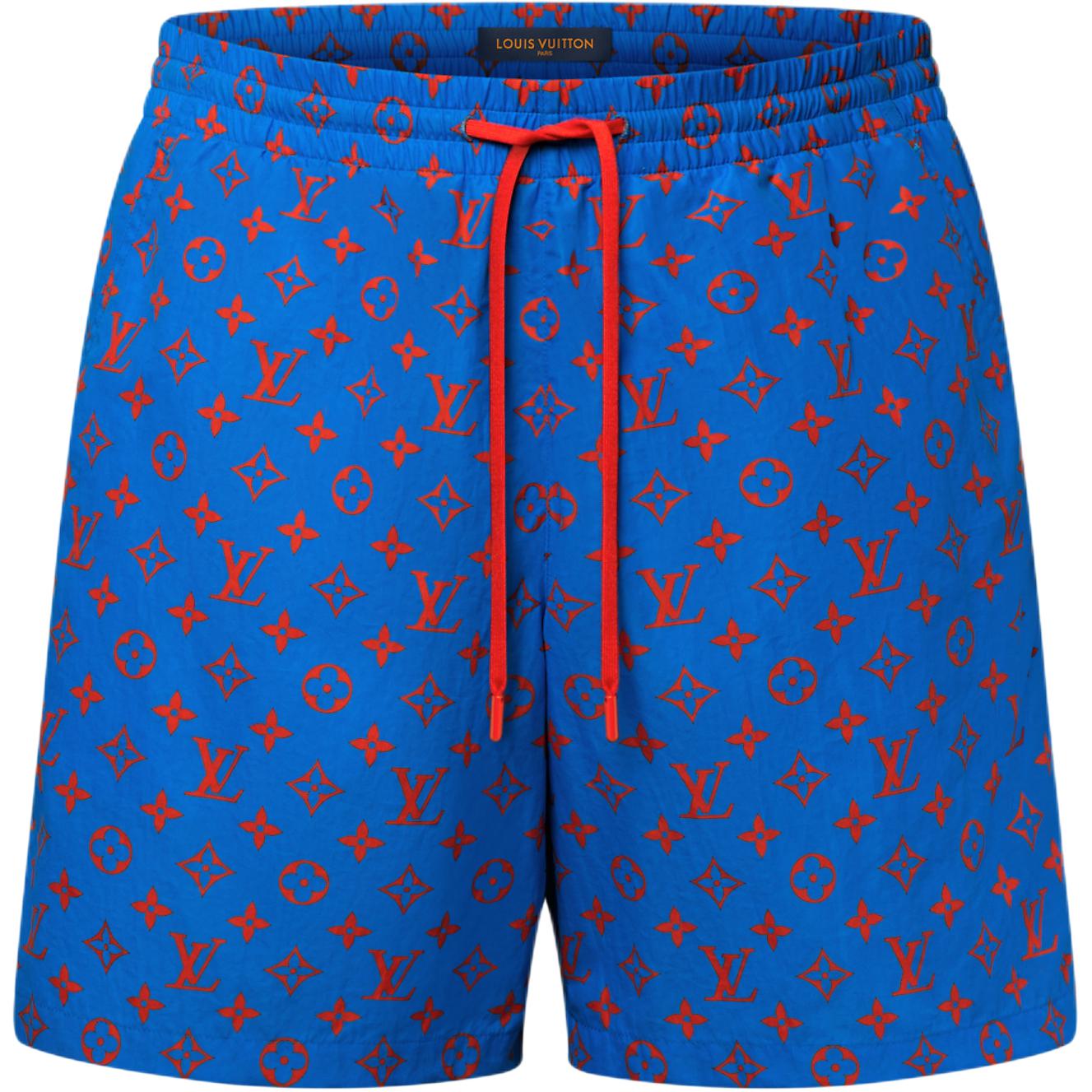 LOUIS VUITTON SS25 Monogram Elastic Waist Drawstring Shorts Blue 1AHVZR 圖 2