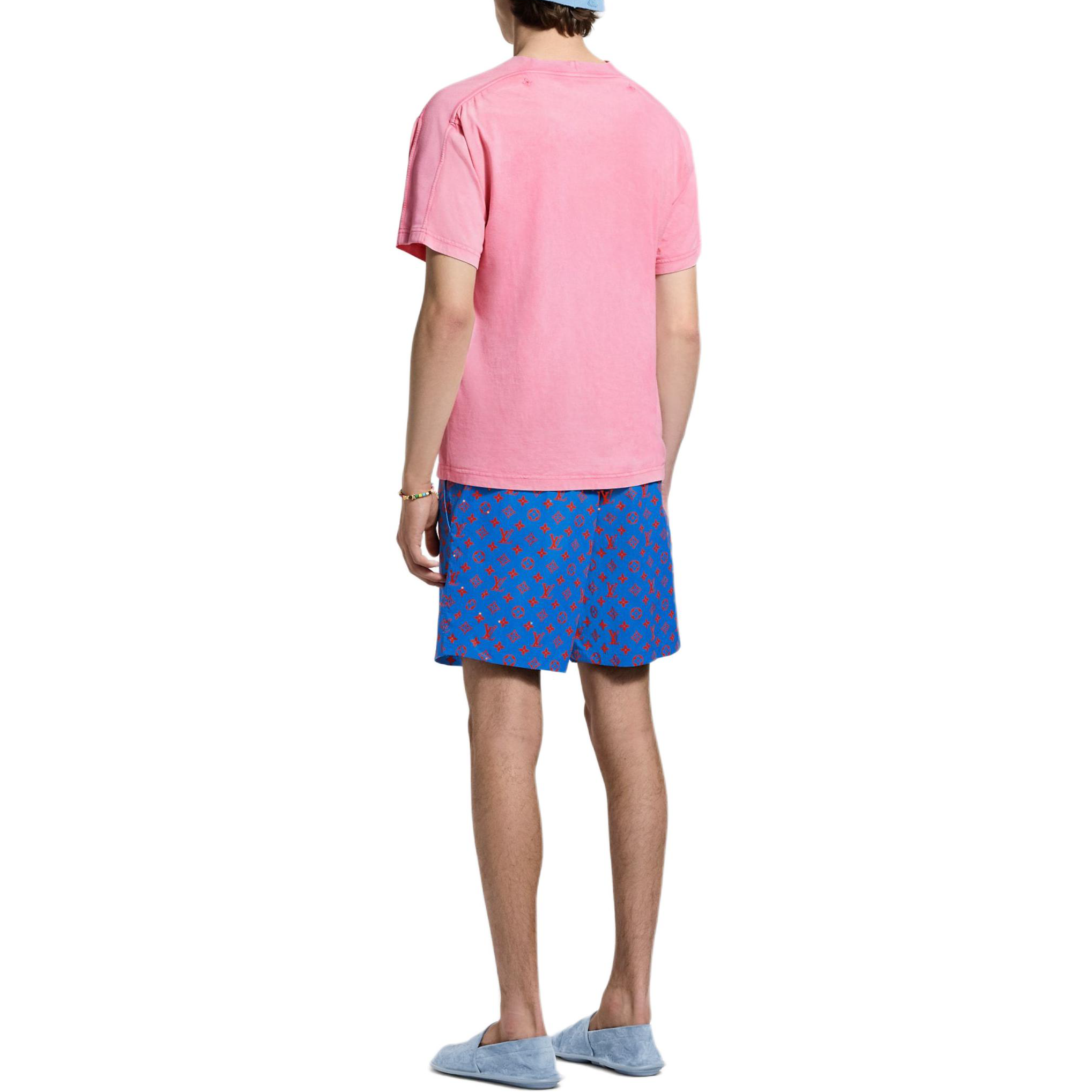 LOUIS VUITTON SS25 Monogram Elastic Waist Drawstring Shorts Blue 1AHVZR 圖 6