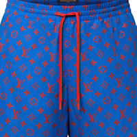 Sizing ルイヴィトン SS25 モノグラム ドローコード ビーチショーツ ブルー メンズ 1AHVZQ
