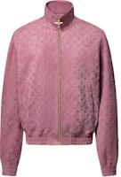 LOUIS VUITTON SS25 Monogram Embossed Suede Leather Zip Jacket Purple . 1AHBTO LOUIS VUITTON SS25 Monogram Embossed Suede Leather Zip Jacket Purple . 1AHBTO