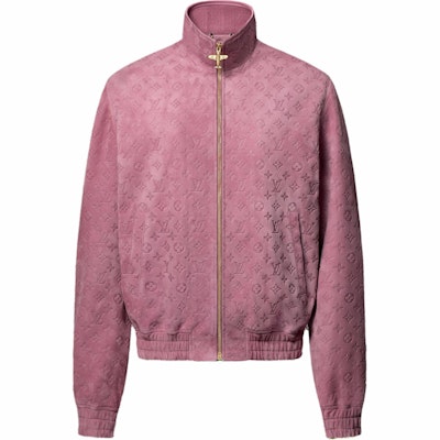 路易威登 SS25 紫色壓紋麂皮拉鍊皮革外套 男裝 1AHBTP Order 路易威登 SS25 紫色壓紋麂皮拉鍊皮革外套 男裝 1AHBTP