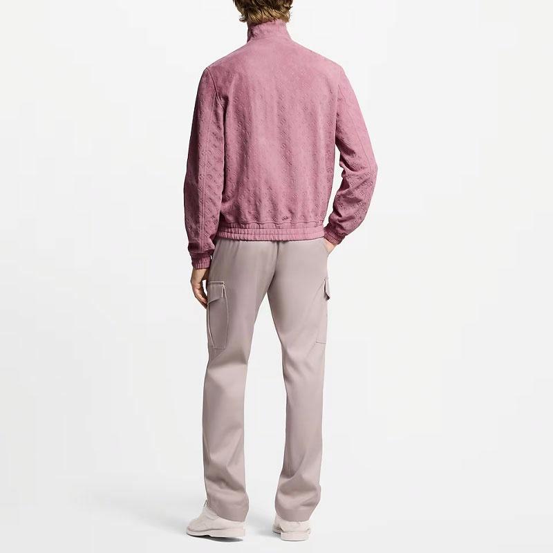 Details for 路易威登 SS25 紫色壓紋麂皮拉鍊夾克 男裝 1AHBTS