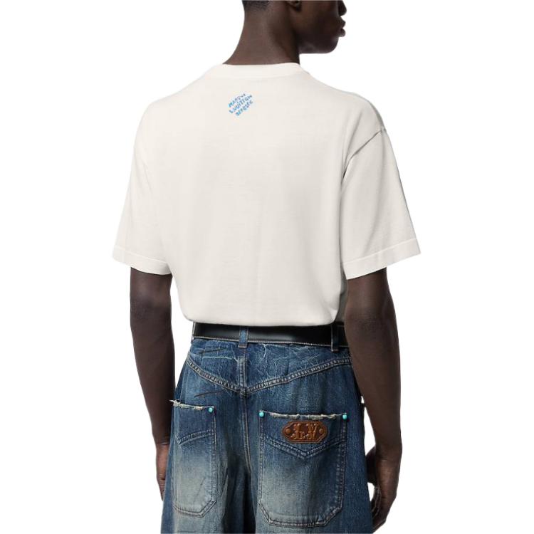 Cheap 路易威登 SS25 白色男士短袖圆领T恤满版印花图案。 1AFXK4