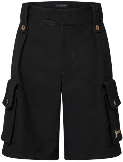 louis-vuitton-ss-25-pharrell-collab-loose-fit-black-logo-cargo-shorts-mens-1-afj-54