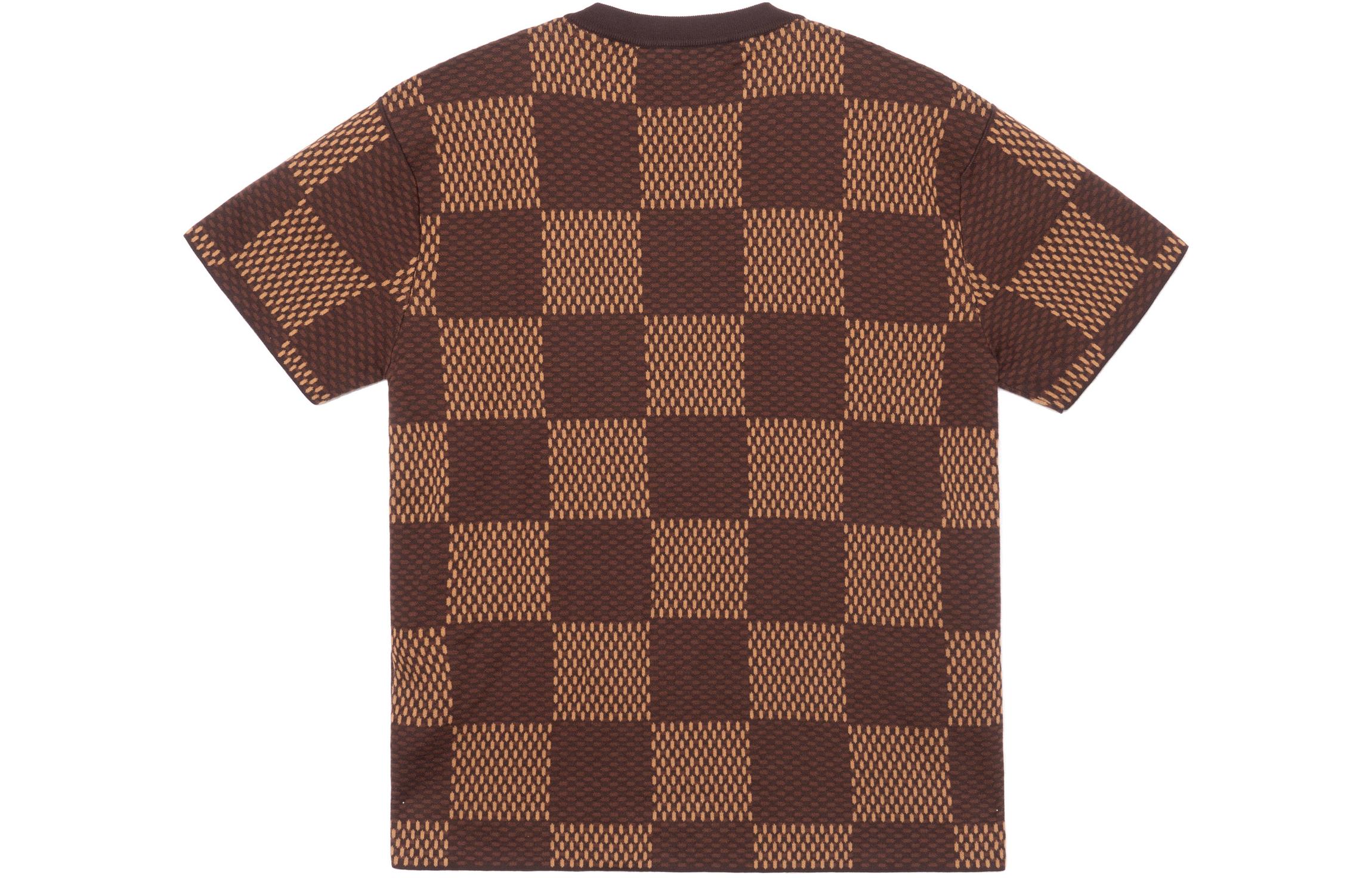 LOUIS VUITTON SS25 Pharrell Crystal Checkered T-Shirt Brown  Short Sleeve. 1AFIUP 圖 3