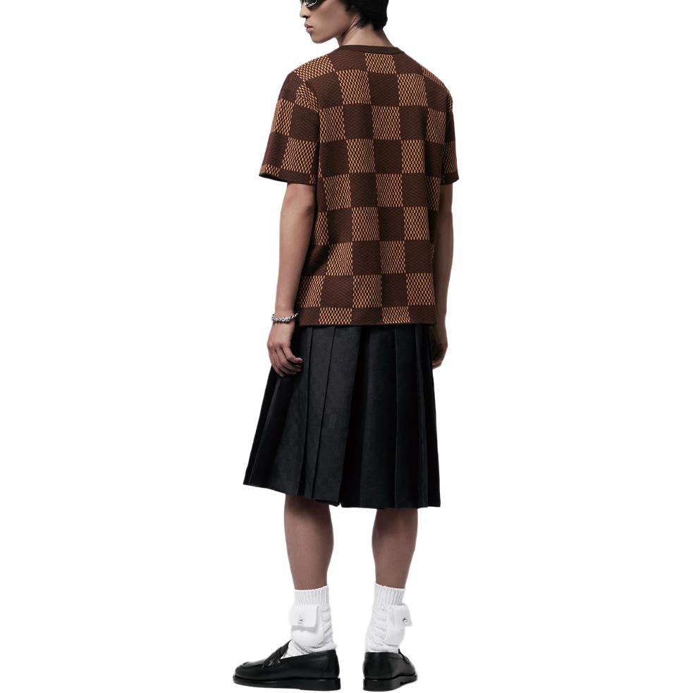 LOUIS VUITTON SS25 Pharrell Crystal Checkered T-Shirt Brown  Short Sleeve. 1AFIUP 圖 5