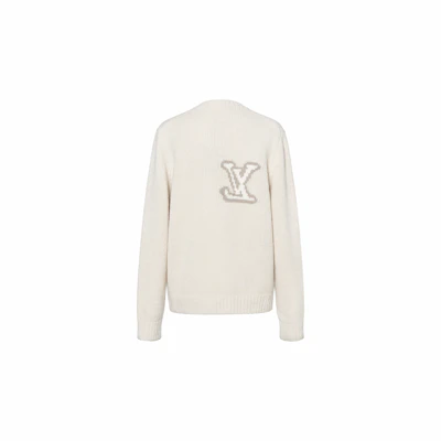 路易威登 SS25 春夏款白色字母提花针织衫 1AHEBY Lookbook 路易威登 SS25 春夏款白色字母提花针织衫 1AHEBY