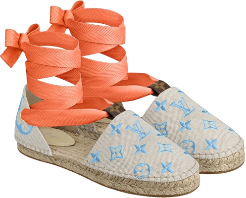 路易威登 Starboard 平底帆布漁夫鞋 橙色 Lookbook 路易威登 Starboard 平底帆布漁夫鞋 橙色