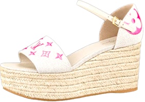Louis Vuitton Starboard Wedge Sandal 'Bright Pink' 1A8JM6 Louis Vuitton Starboard Wedge Sandal 'Bright Pink' 1A8JM6