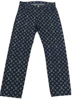 LOUIS VUITTON Straight Printed Jeans Blue 1A47WG LOUIS VUITTON Straight Printed Jeans Blue 1A47WG