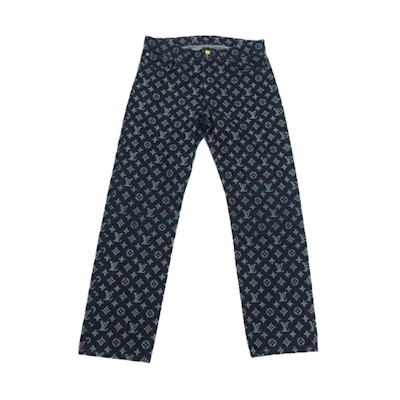 LOUIS VUITTON Straight Printed Jeans Blue 1A47WG