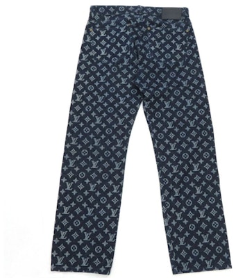 루이 비통 스트레이트 프린트 청바지 블루 1A47WG Lookbook 루이 비통 스트레이트 프린트 청바지 블루 1A47WG