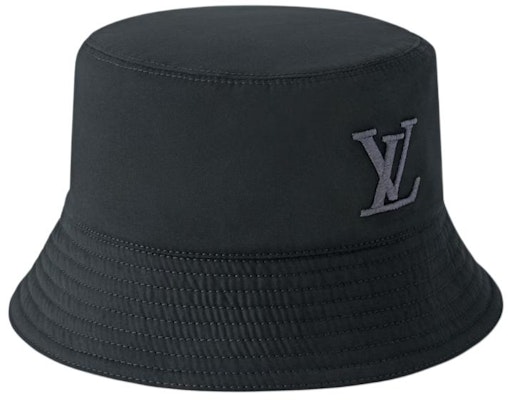 Louis Vuitton Street Style Cotton Bucket Hat Black for Men M5059 Lookbook Louis Vuitton Street Style Cotton Bucket Hat Black for Men M5059