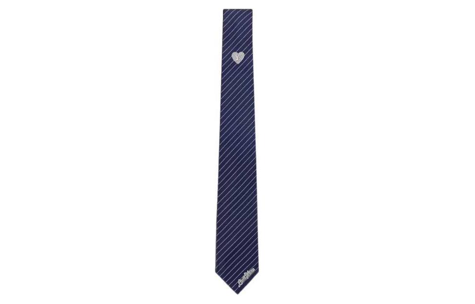 Louis Vuitton Striped Design Tie Unisex Couple Style Blue M79456