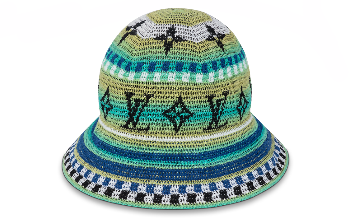 Order Topi Bucket Rajut Louis Vuitton Bergaris Multicolor Pria. M7141M