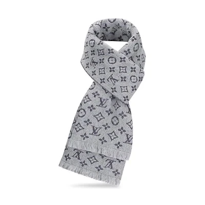 Louis Vuitton Stylish Wool Knit Scarf in Gray for Men M70932