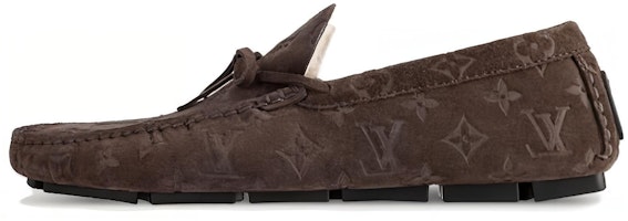 Louis Vuitton Suede Round-Toe Slip-On Loafers 'Brown' 1ACF93 Louis Vuitton Suede Round-Toe Slip-On Loafers 'Brown' 1ACF93
