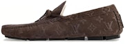 Buy Louis Vuitton Loafers Slip-On Cokelat Suede Toe Bulat 1ACF93