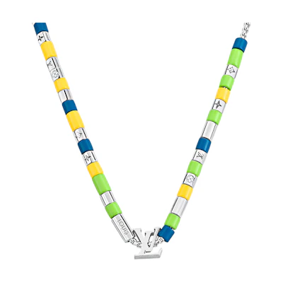 LOUIS VUITTON Sunrise Unisex Minimalist Metal Resin Necklace M00651