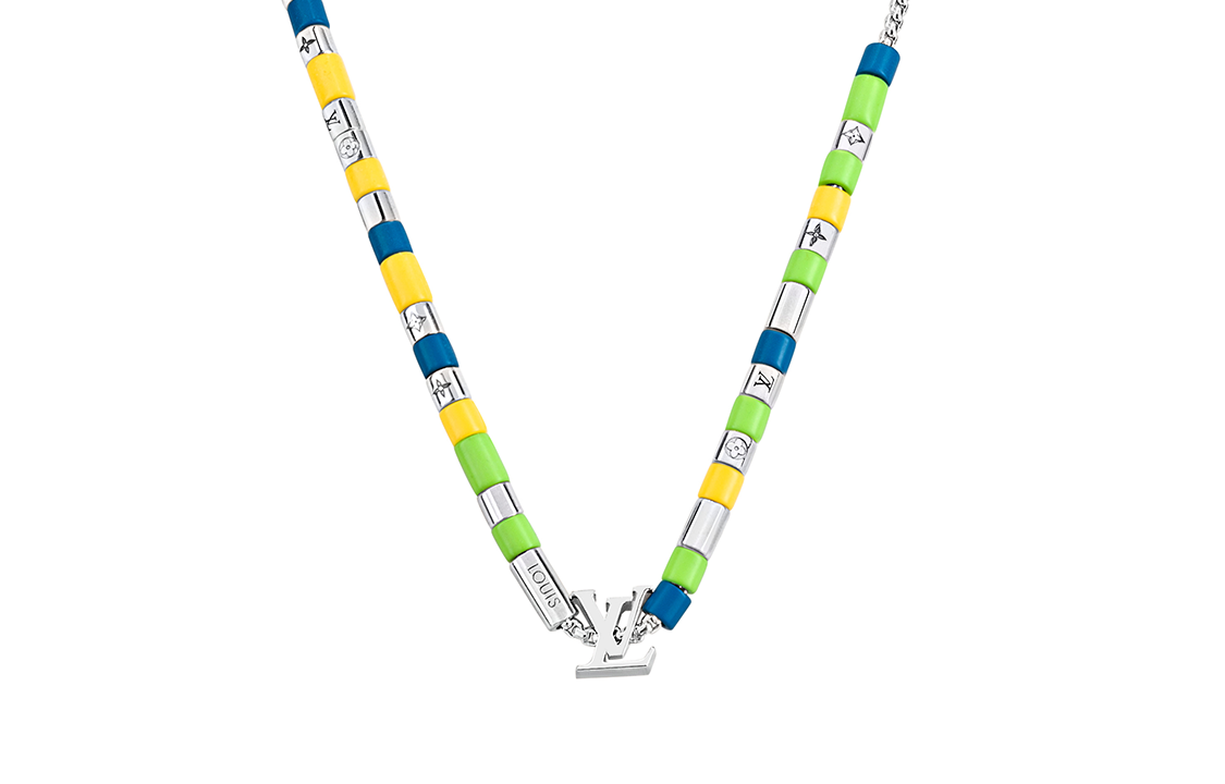LOUIS VUITTON Sunrise Unisex Minimalist Metal Resin Necklace M00651 圖 2