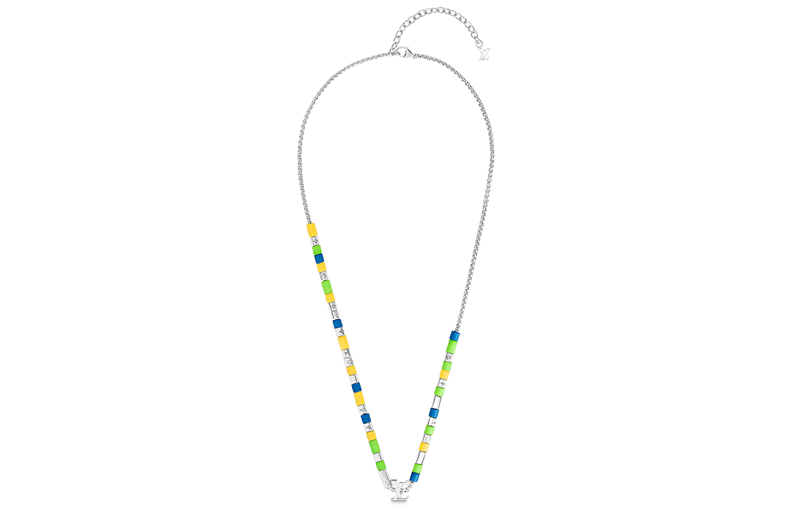 LOUIS VUITTON Sunrise Unisex Minimalist Metal Resin Necklace M00651 圖 3