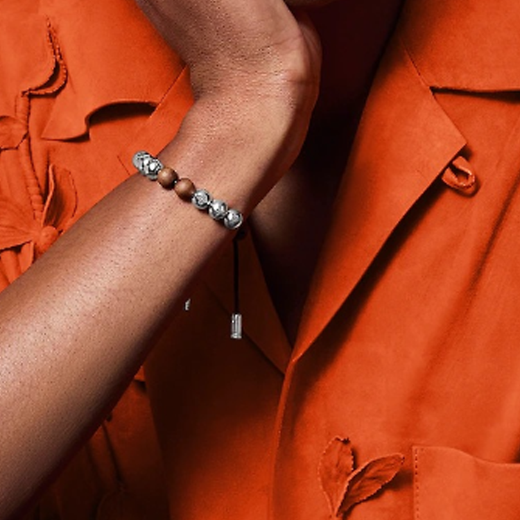 Lookbook LOUIS VUITTON Surfin' Beads Brass Bracelet Silver Design M1588A