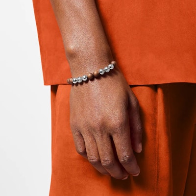 LOUIS VUITTON Surfin' Beads Brass Bracelet Silver Design M1588A Shop LOUIS VUITTON Surfin' Beads Brass Bracelet Silver Design M1588A
