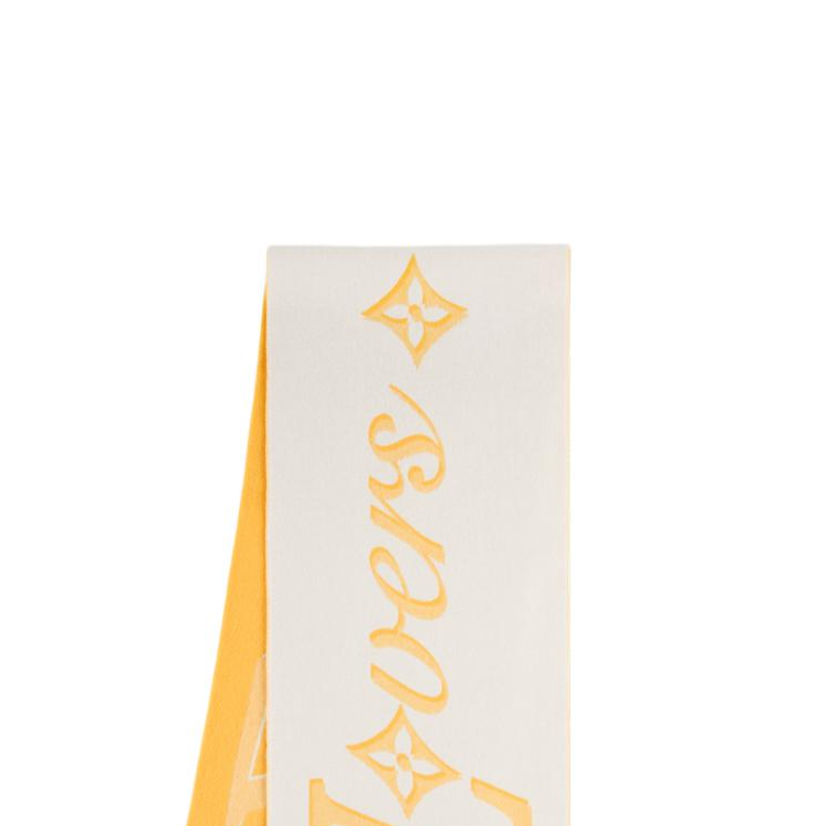 Shop 路易威登男士流苏装饰羊毛围巾白色 M90810