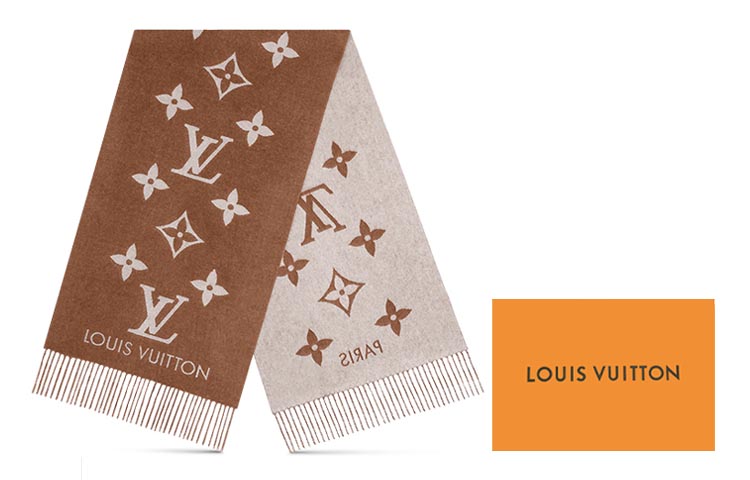 Louis Vuitton Tassel Warm Cashmere Knit Scarf Unisex Couple Model M76637 圖 2