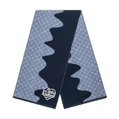 Louis Vuitton Tassel Wave Wool Knit Scarf Unisex MP3255