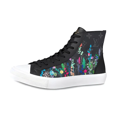 LV Tattoo Ankle Sneakers 'Black Monogram with Garden'