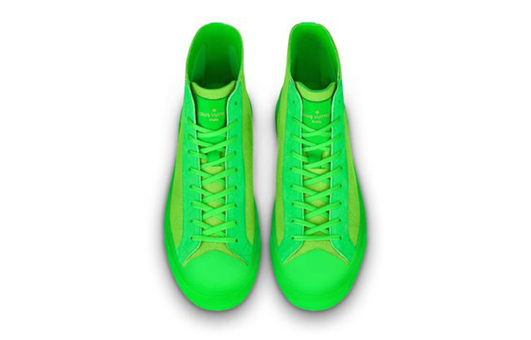 Lookbook Louis Vuitton Tattoo Ankle Sneakers 'Hijau Neon' 1A8K9U