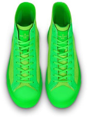 Louis Vuitton Tattoo Ankle Sneakers 'Neon Green' 1A8K9U Lookbook Louis Vuitton Tattoo Ankle Sneakers 'Neon Green' 1A8K9U