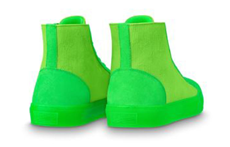 Shop Louis Vuitton Tattoo Ankle Sneakers 'Hijau Neon' 1A8K9U