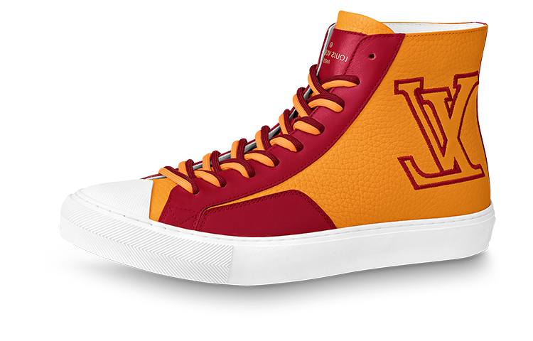 Louis Vuitton Tattoo Ankle Sneakers 'Orange Red' 1A8XX5