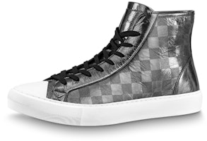 Louis Vuitton Tattoo Ankle Sneakers 'Silver Plaid Monogram' 1A90F1 Louis Vuitton Tattoo Ankle Sneakers 'Silver Plaid Monogram' 1A90F1