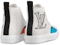 Lookbook Louis Vuitton Tattoo Ankle Sneakers 'White Black with Blue Monogram' 1A7S5E