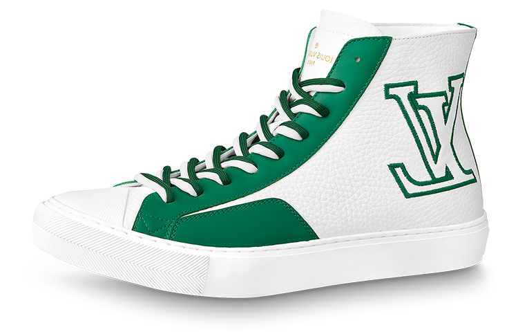 Louis Vuitton Tattoo Ankle Sneakers 'White Green' 1A8XWQ