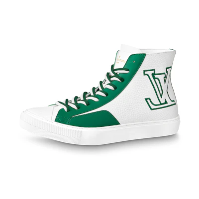 LV Tattoo Ankle Sneakers 'White Green'