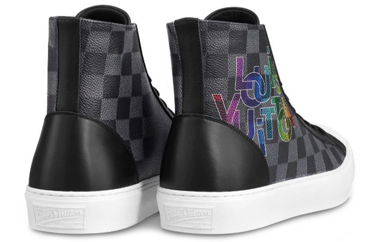Lookbook Louis Vuitton Tattoo Damier Graphite Kanvas Kasut Tinggi 'Kelabu Hitam' 1A5Z0P