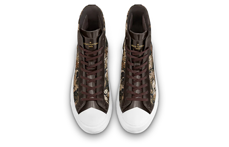 Lookbook 路易威登 Tattoo 高筒 時尚板鞋 男款 深棕色