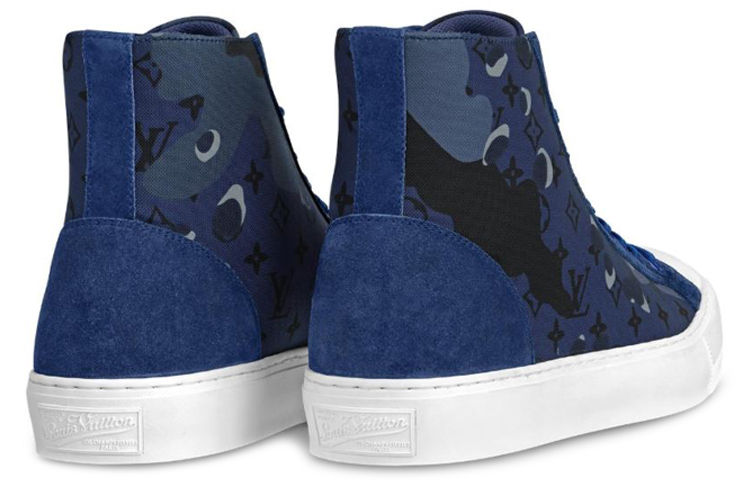 Lookbook Louis Vuitton Tattoo Monogram Ankle Sneakers 'Biru Camo Monogram' 1A5YW1