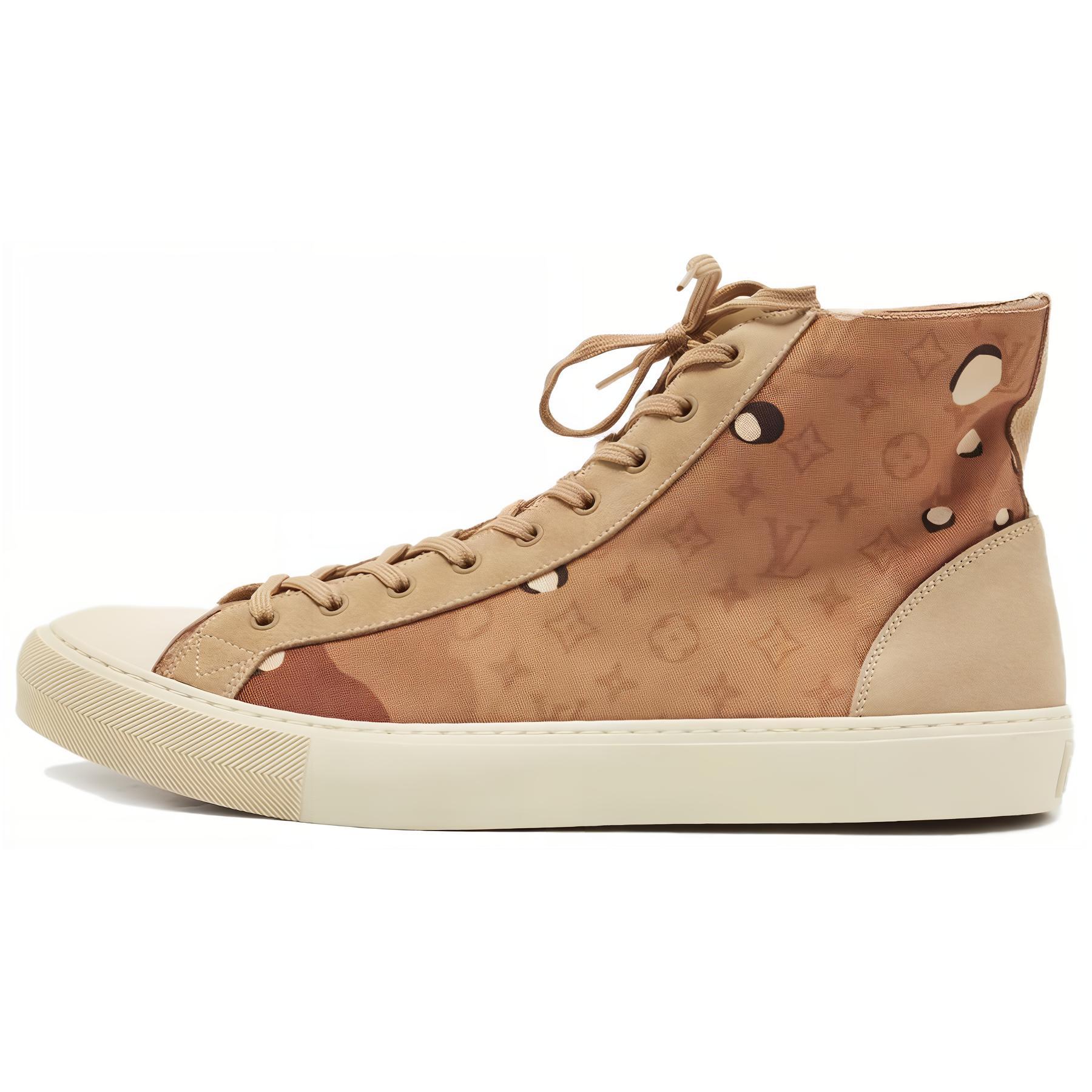 Louis Vuitton Tattoo Monogram Ankle Sneakers 'Brown Camo Monogram' 1A5YVM