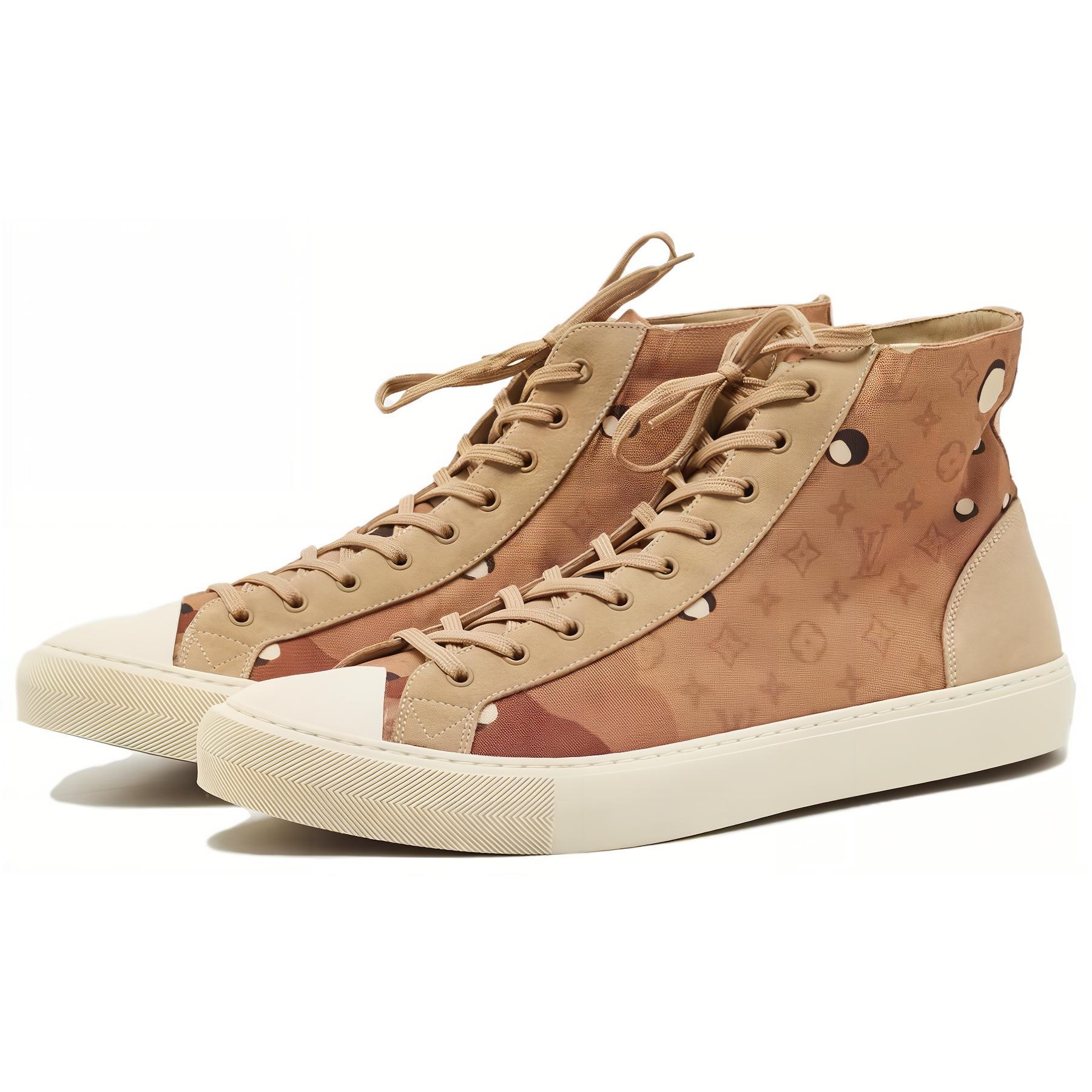 Order Louis Vuitton Tattoo Monogram Knöchel-Sneaker ''Braun Camo Monogramm'' 1A5YVM