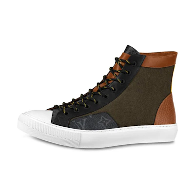 LV Tattoo Monogram High-Top Sneaker 'Black Brown'