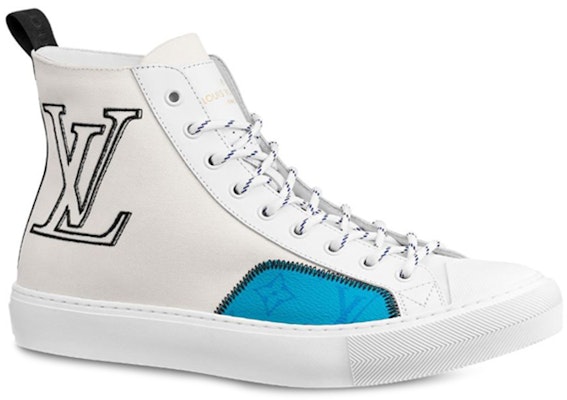 Louis Vuitton Tattoo Ankle Sneakers 'Putih Hitam dengan Monogram Biru' 1A7S5E Order Louis Vuitton Tattoo Ankle Sneakers 'Putih Hitam dengan Monogram Biru' 1A7S5E