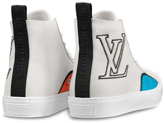 Louis Vuitton Tattoo Ankle Sneakers 'Putih Hitam dengan Monogram Biru' 1A7S5E Lookbook Louis Vuitton Tattoo Ankle Sneakers 'Putih Hitam dengan Monogram Biru' 1A7S5E