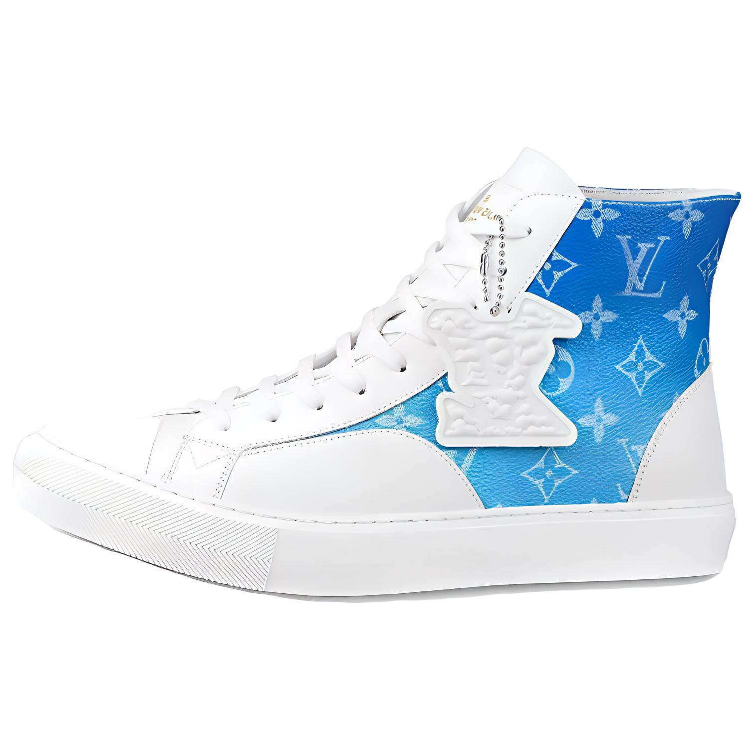 Louis Vuitton Tattoo Sneaker Boot 'Blue Monogram Clouds' 1A8AH5