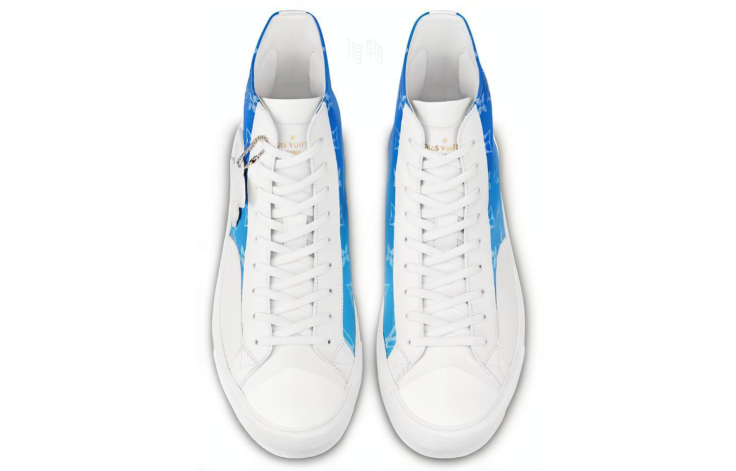 Shop Louis Vuitton Sneaker Boot Tattoo ''Blue Monogram Clouds'' 1A8AH5