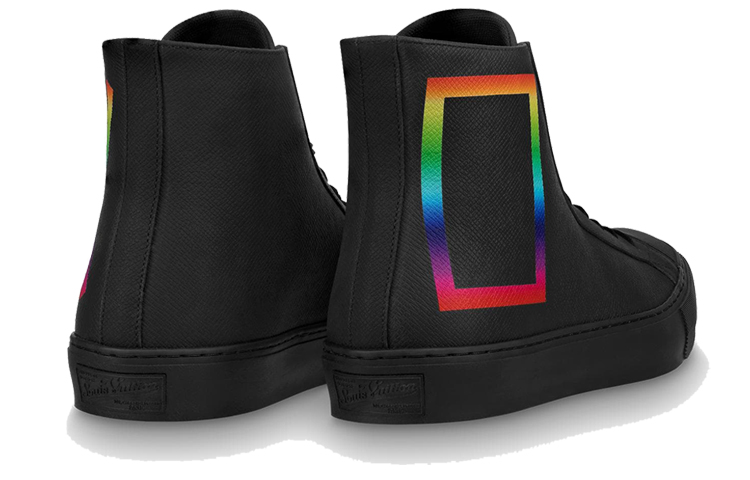 Shop LOUIS VUITTON 紋身運動 高筒 時尚板鞋 男女皆適 黑色